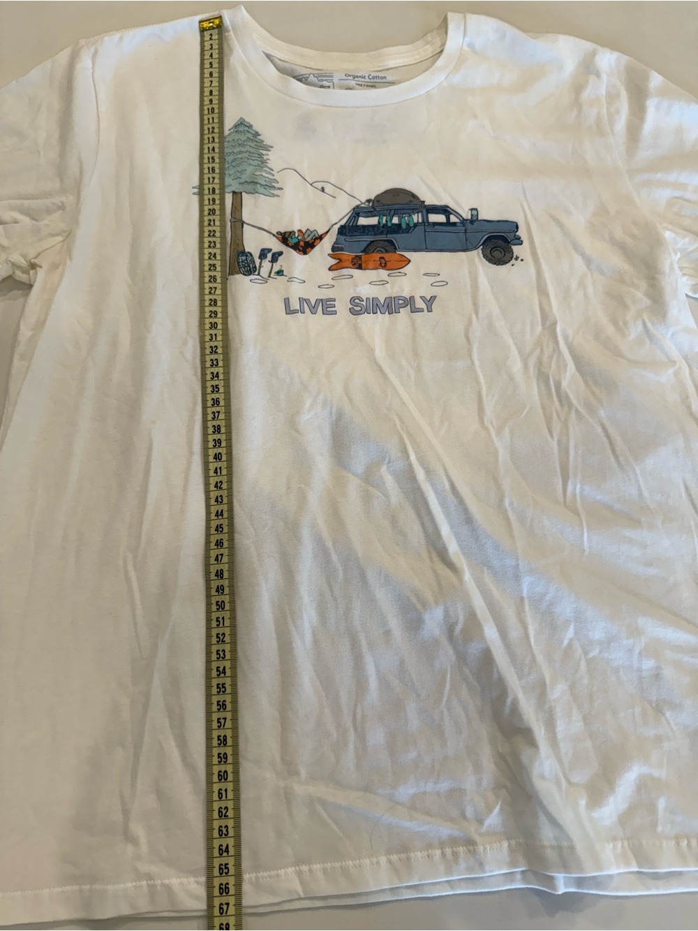 Patagonia White 'Live Simply' Graphic Short Sleeve Tee - Picture 6 of 7